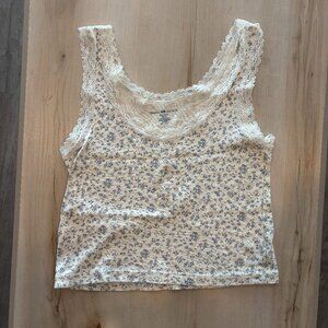 Brandy Melville Floral Crop Tank